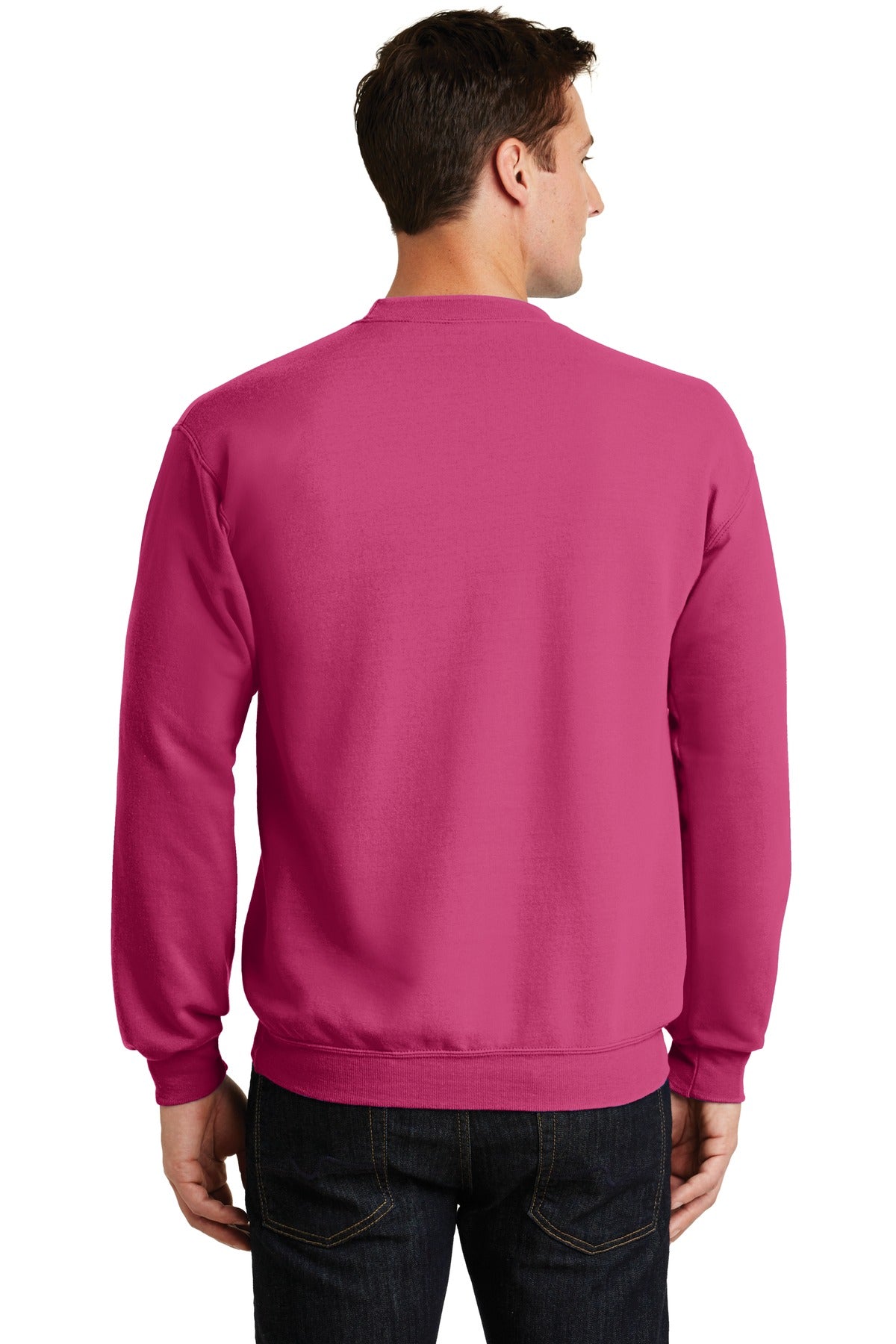 Port & Company Core Fleece Crewneck Sweatshirt. PC78 Sangria