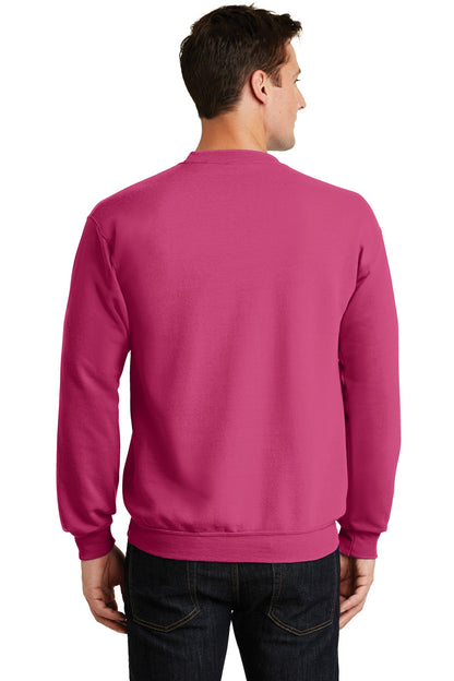 Port & Company Core Fleece Crewneck Sweatshirt. PC78 Sangria