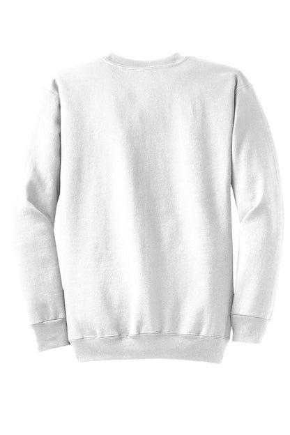 Port & Company Core Fleece Crewneck Sweatshirt. PC78 White