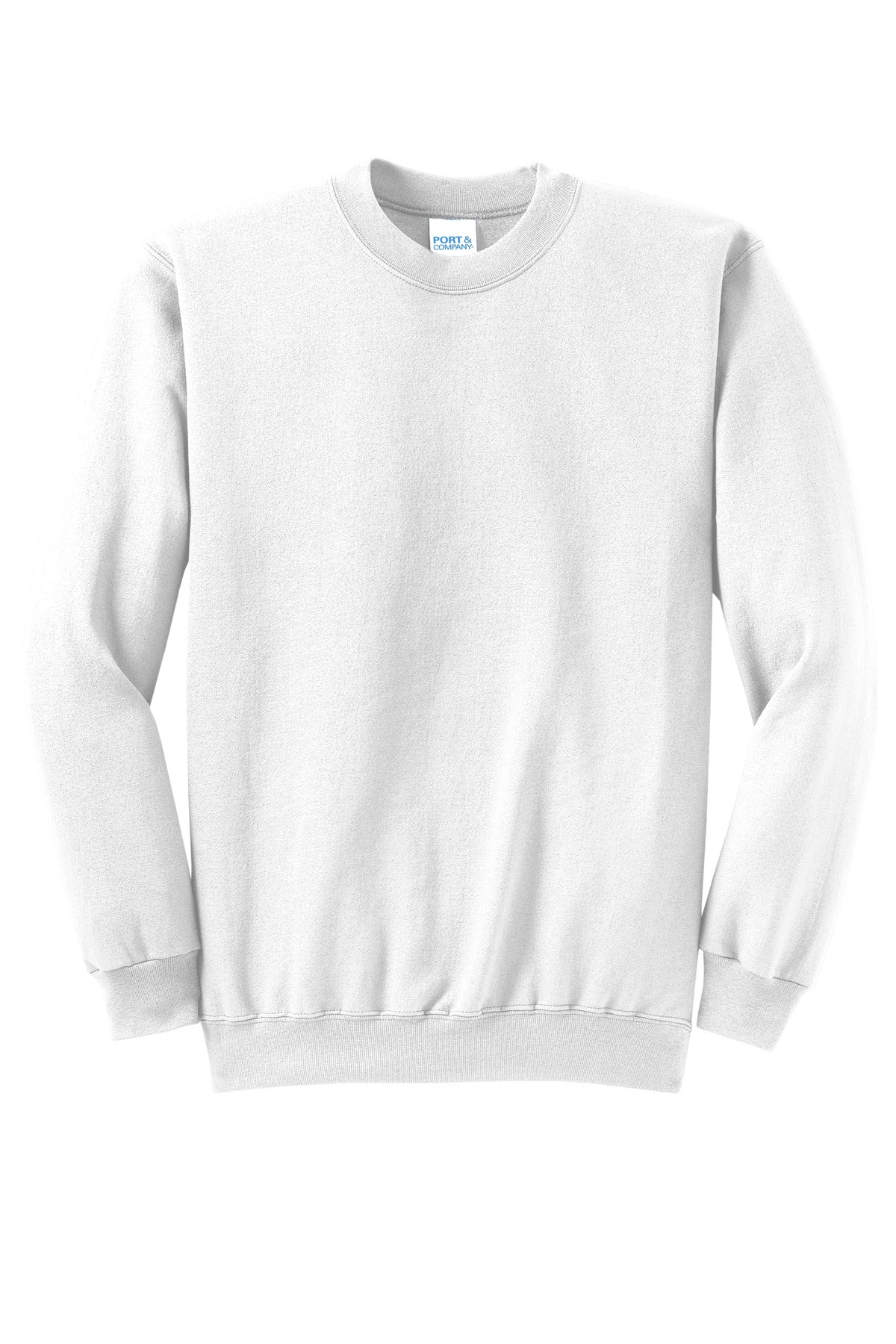 Port & Company Core Fleece Crewneck Sweatshirt. PC78 White