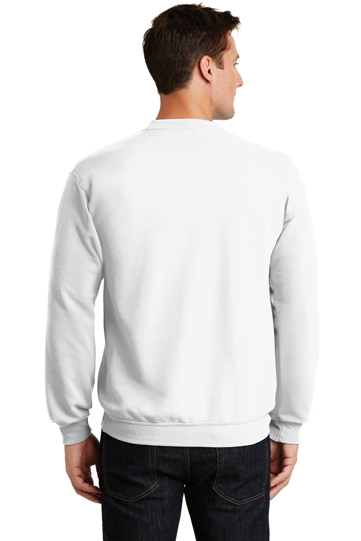 Port & Company Core Fleece Crewneck Sweatshirt. PC78 White