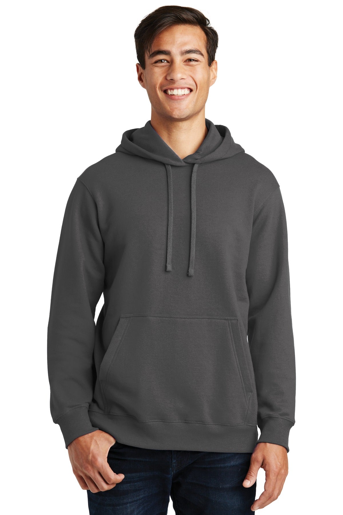 Port & Company Fan Favorite Fleece Pullover Hooded Sweatshirt. PC850H Charcoal