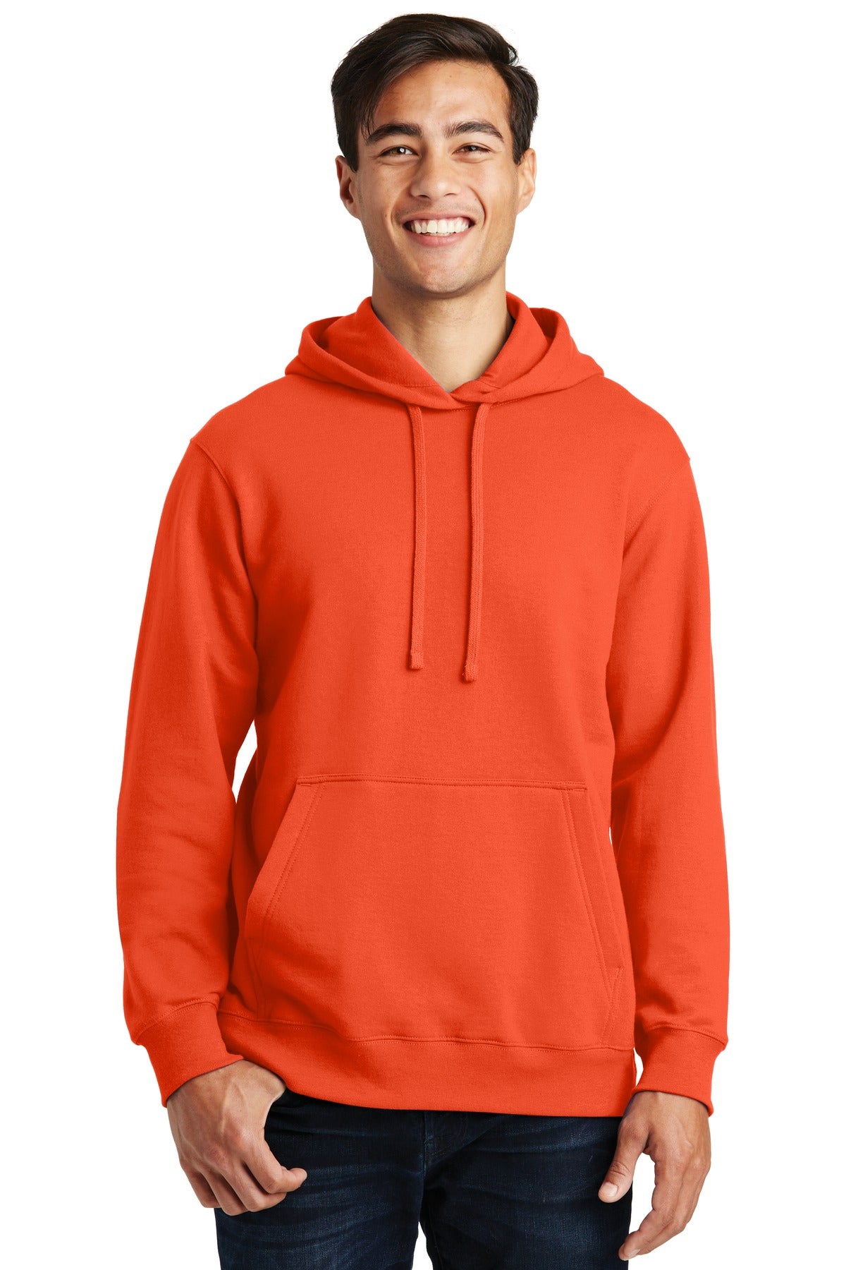 Port & Company Fan Favorite Fleece Pullover Hooded Sweatshirt. PC850H Orange