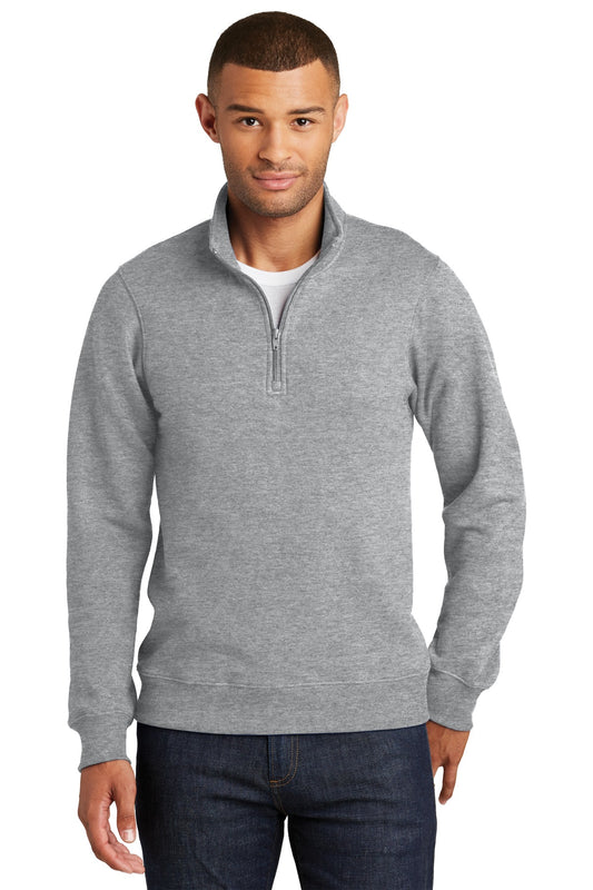Port & Company Fan Favorite Fleece 1/4-Zip Pullover Sweatshirt. PC850Q Athletic Heather