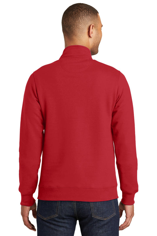 Port & Company Fan Favorite Fleece 1/4-Zip Pullover Sweatshirt. PC850Q Bright Red