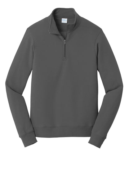 Port & Company Fan Favorite Fleece 1/4-Zip Pullover Sweatshirt. PC850Q Charcoal