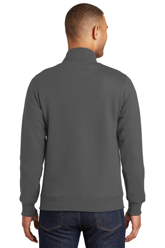 Port & Company Fan Favorite Fleece 1/4-Zip Pullover Sweatshirt. PC850Q Charcoal
