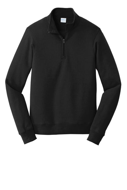Port & Company Fan Favorite Fleece 1/4-Zip Pullover Sweatshirt. PC850Q Jet Black