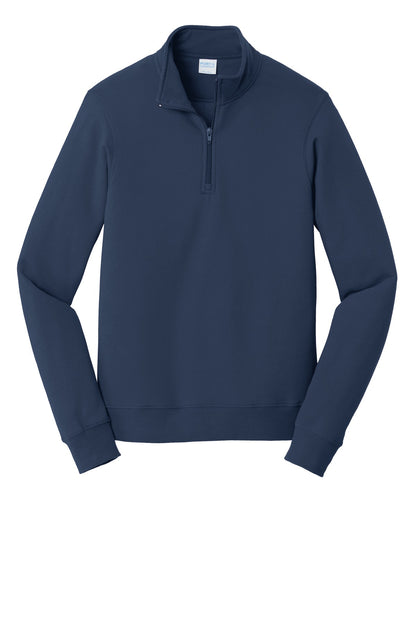 Port & Company Fan Favorite Fleece 1/4-Zip Pullover Sweatshirt. PC850Q Team Navy