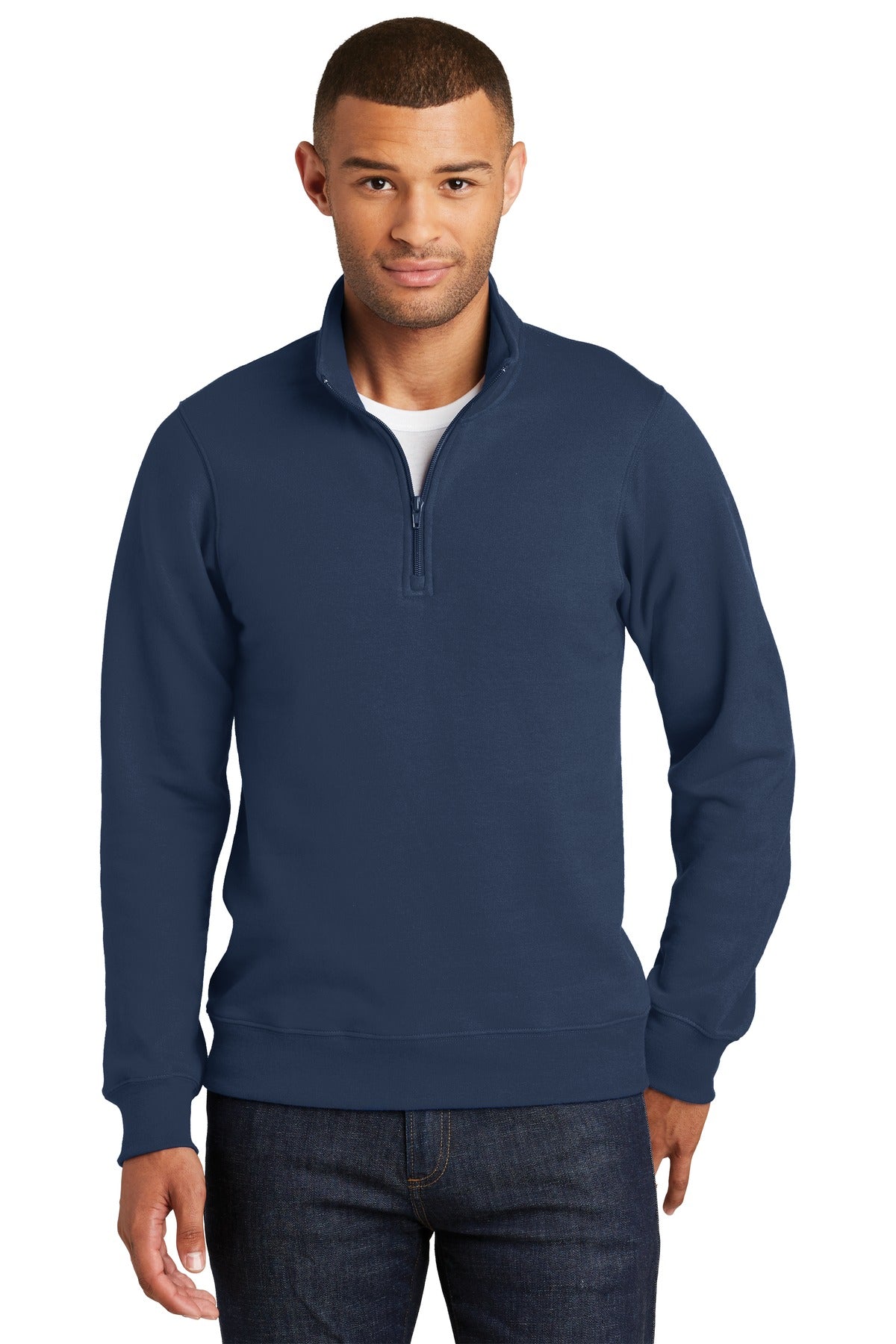 Port & Company Fan Favorite Fleece 1/4-Zip Pullover Sweatshirt. PC850Q Team Navy