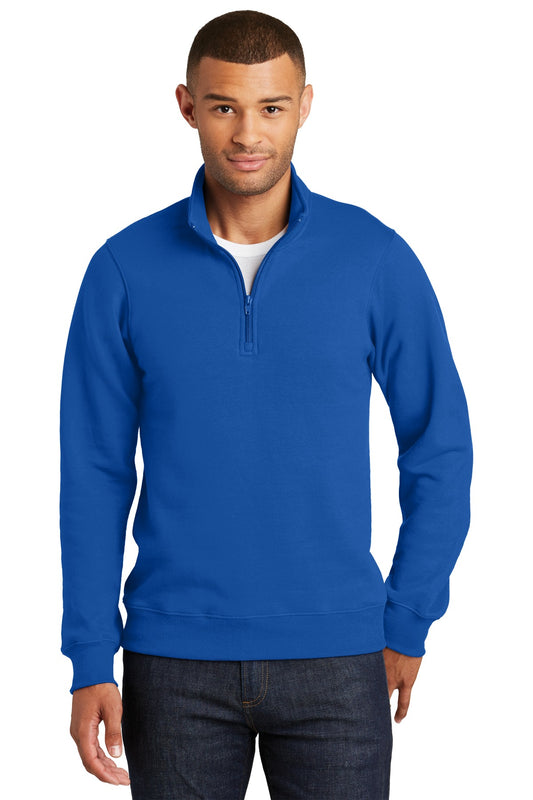 Port & Company Fan Favorite Fleece 1/4-Zip Pullover Sweatshirt. PC850Q True Royal