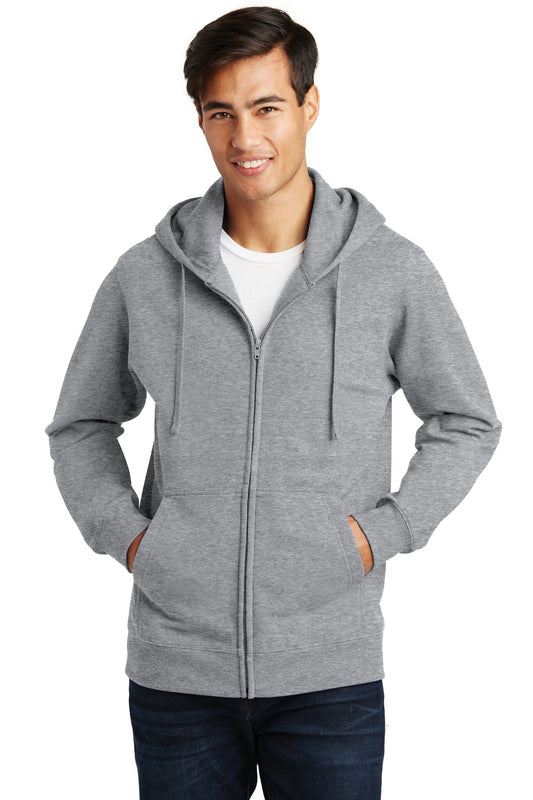 Port & Company Fan Favorite Fleece Full-Zip Hooded Sweatshirt. PC850ZH Athletic Heather