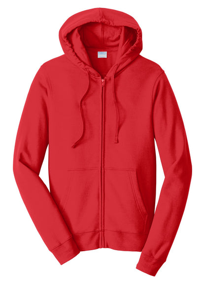 Port & Company Fan Favorite Fleece Full-Zip Hooded Sweatshirt. PC850ZH Bright Red