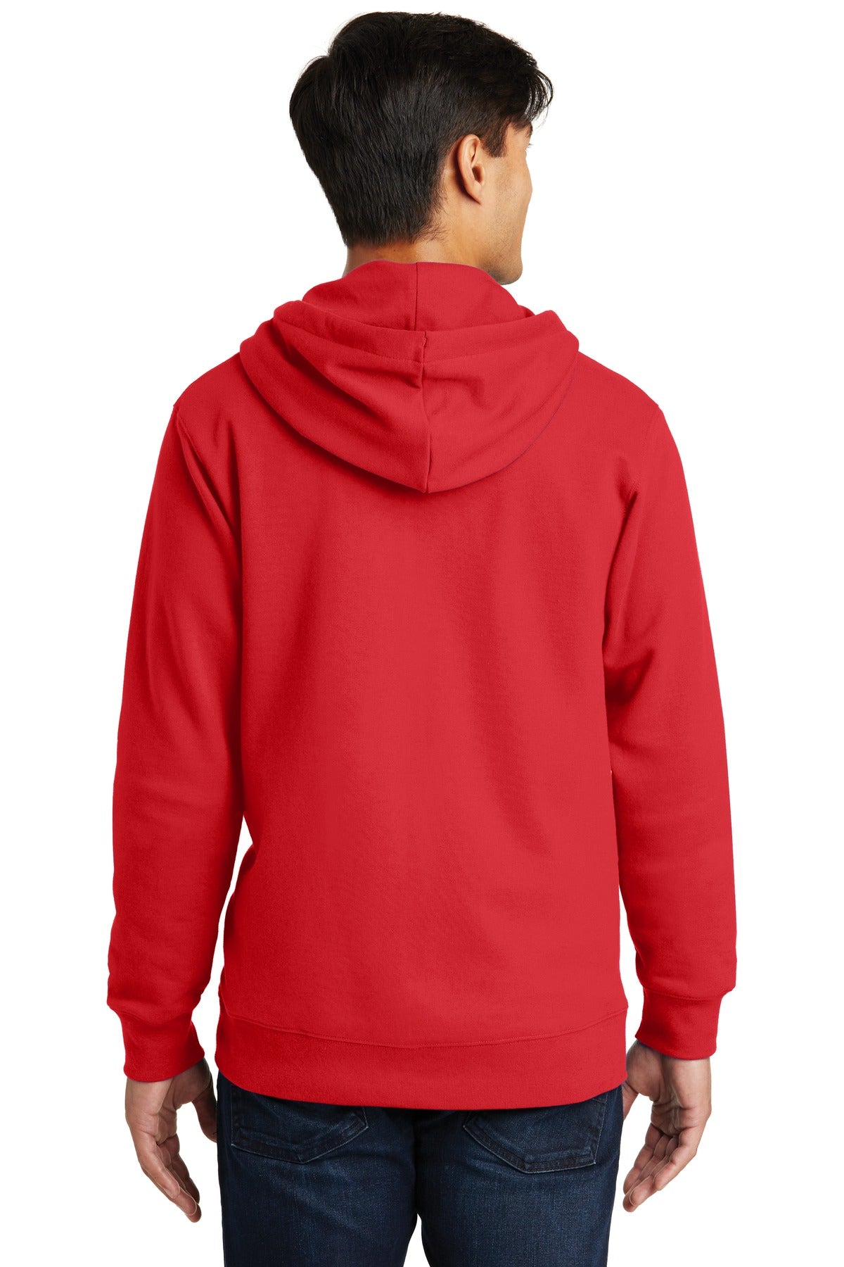 Port & Company Fan Favorite Fleece Full-Zip Hooded Sweatshirt. PC850ZH Bright Red