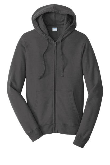 Port & Company Fan Favorite Fleece Full-Zip Hooded Sweatshirt. PC850ZH Charcoal