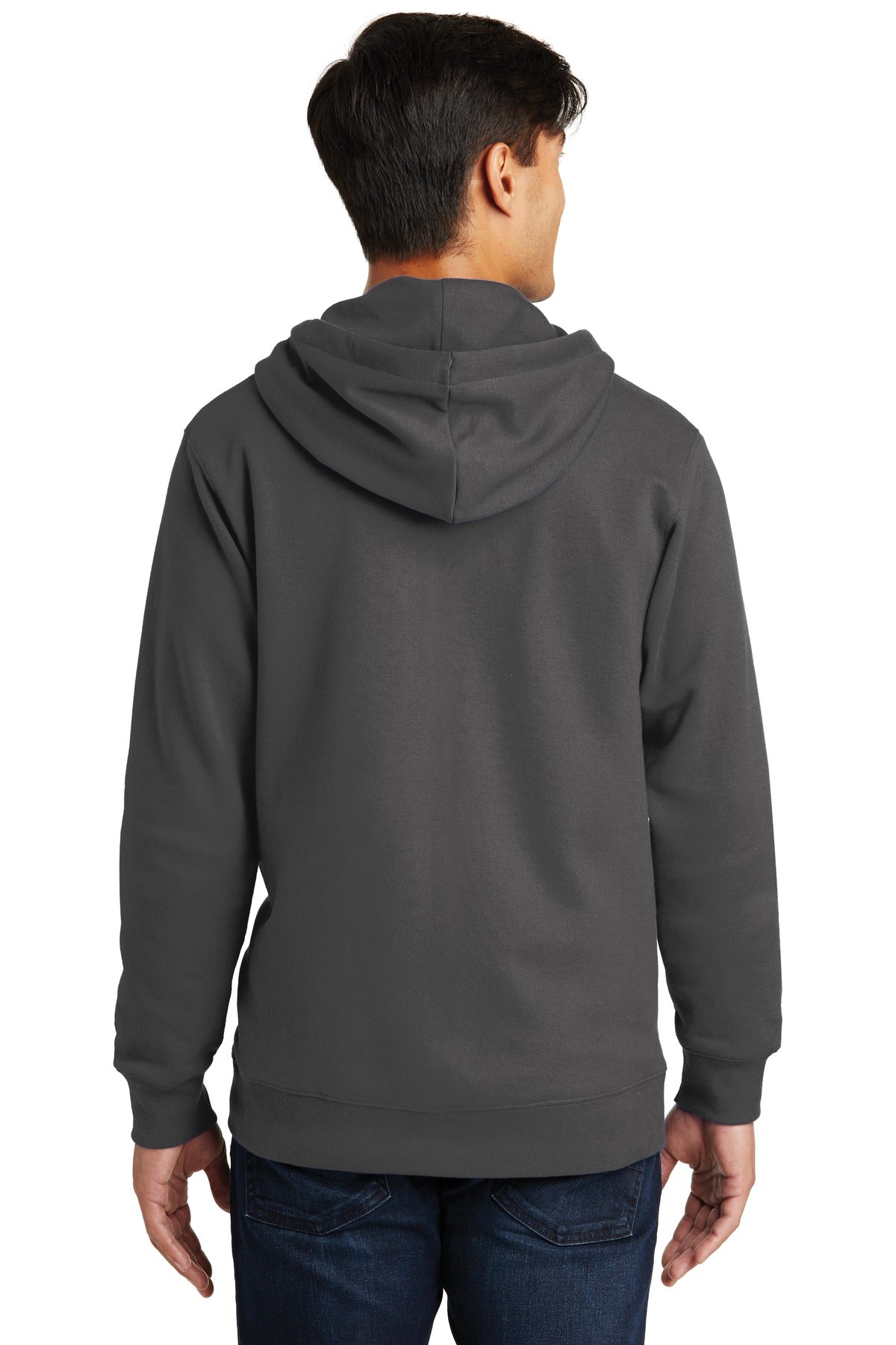 Port & Company Fan Favorite Fleece Full-Zip Hooded Sweatshirt. PC850ZH Charcoal