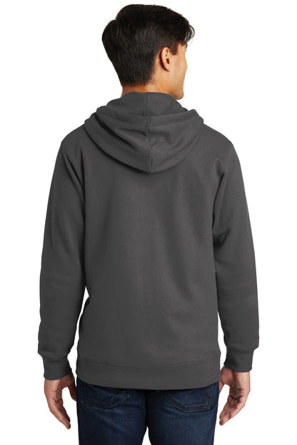 Port & Company Fan Favorite Fleece Full-Zip Hooded Sweatshirt. PC850ZH Charcoal