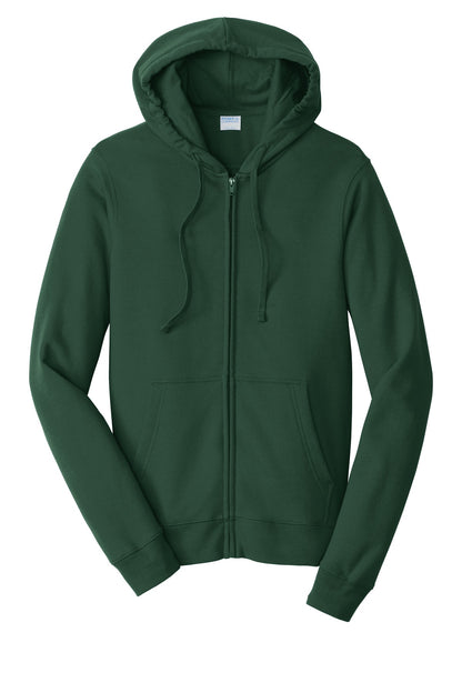 Port & Company Fan Favorite Fleece Full-Zip Hooded Sweatshirt. PC850ZH Forest Green