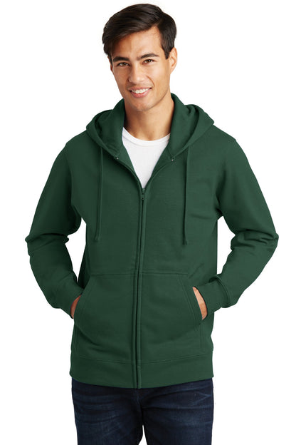 Port & Company Fan Favorite Fleece Full-Zip Hooded Sweatshirt. PC850ZH Forest Green