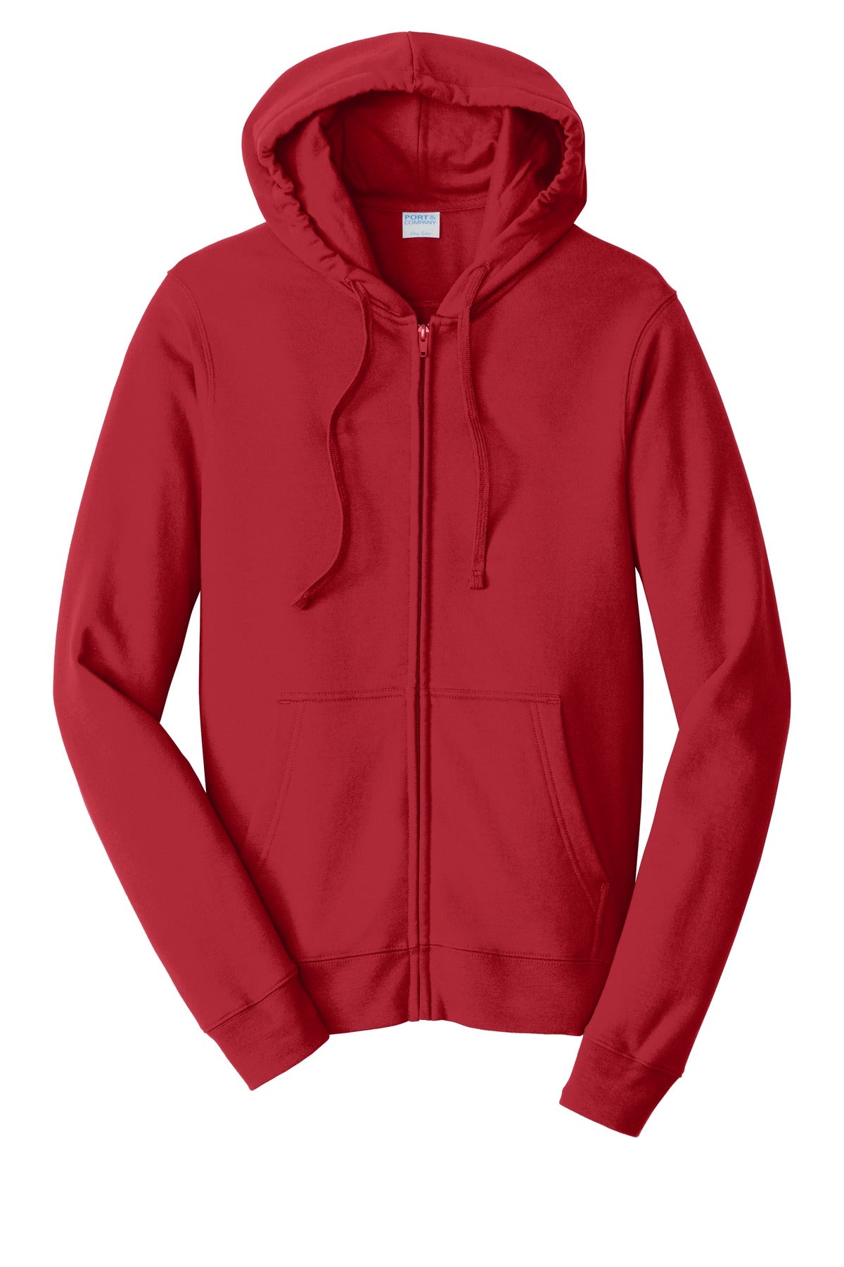 Port & Company Fan Favorite Fleece Full-Zip Hooded Sweatshirt. PC850ZH Team Cardinal
