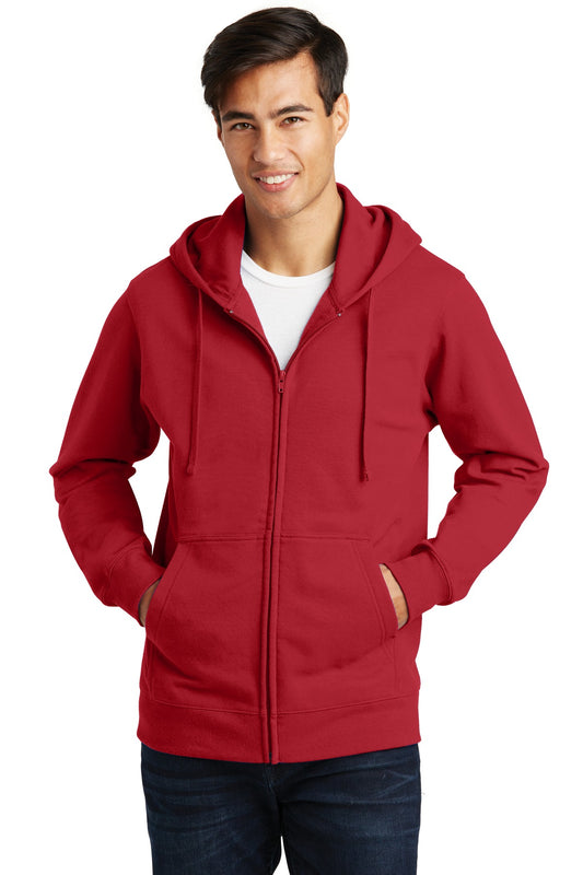 Port & Company Fan Favorite Fleece Full-Zip Hooded Sweatshirt. PC850ZH Team Cardinal