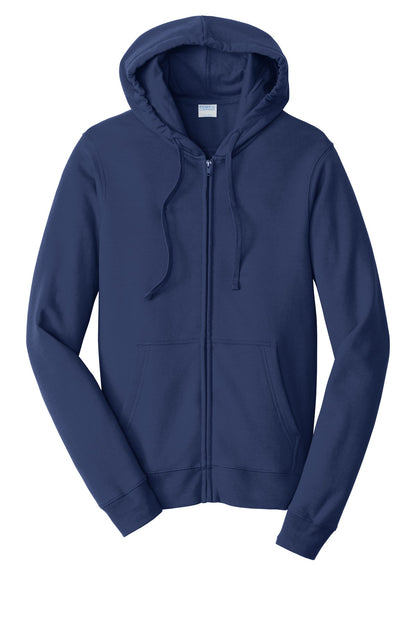 Port & Company Fan Favorite Fleece Full-Zip Hooded Sweatshirt. PC850ZH Team Navy