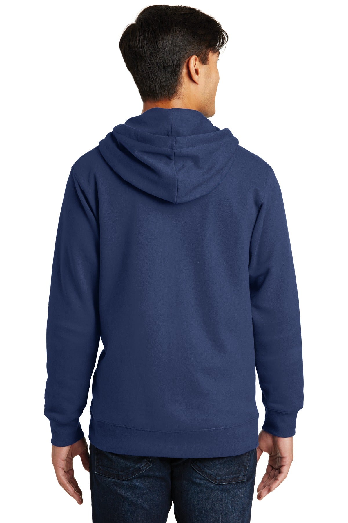 Port & Company Fan Favorite Fleece Full-Zip Hooded Sweatshirt. PC850ZH Team Navy