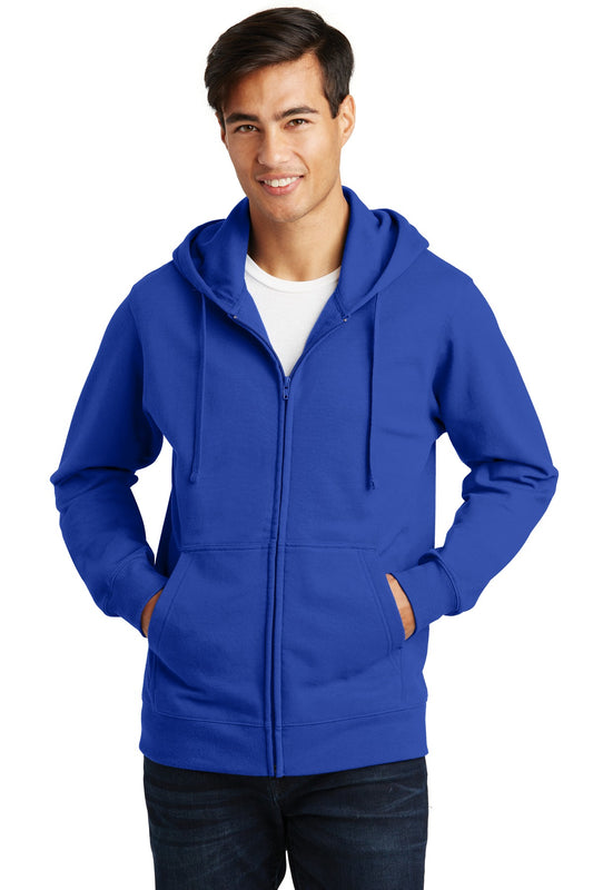 Port & Company Fan Favorite Fleece Full-Zip Hooded Sweatshirt. PC850ZH True Royal