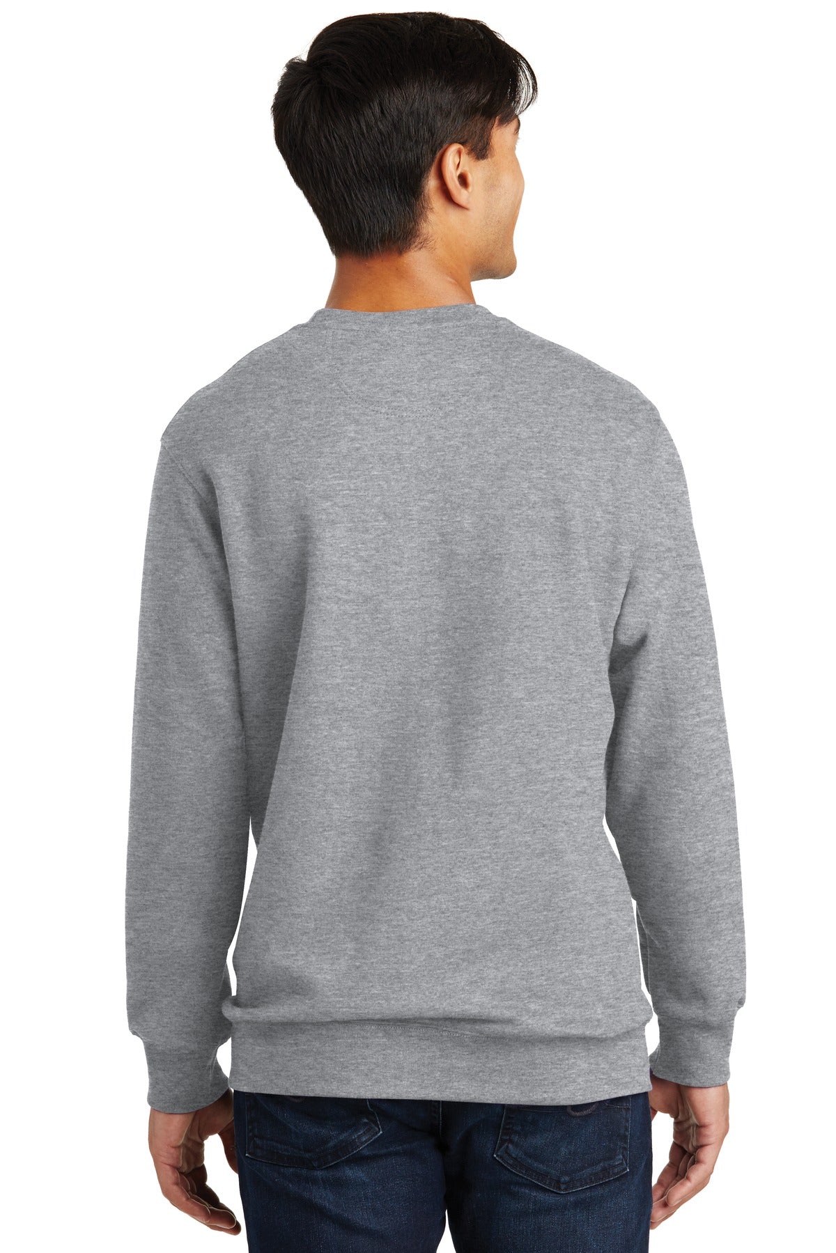 Port & Company Fan Favorite Fleece Crewneck Sweatshirt. PC850 Athletic Heather