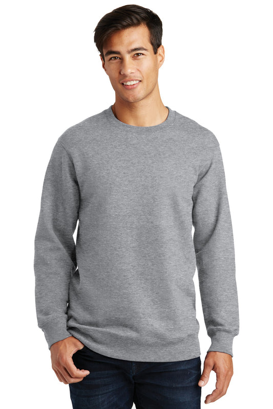 Port & Company Fan Favorite Fleece Crewneck Sweatshirt. PC850 Athletic Heather
