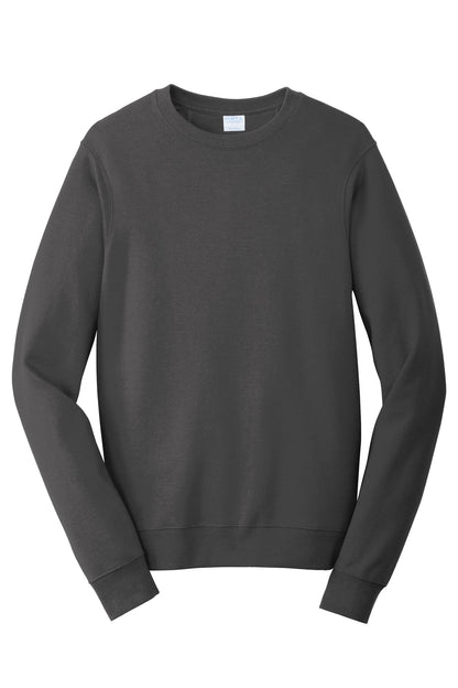 Port & Company Fan Favorite Fleece Crewneck Sweatshirt. PC850 Charcoal