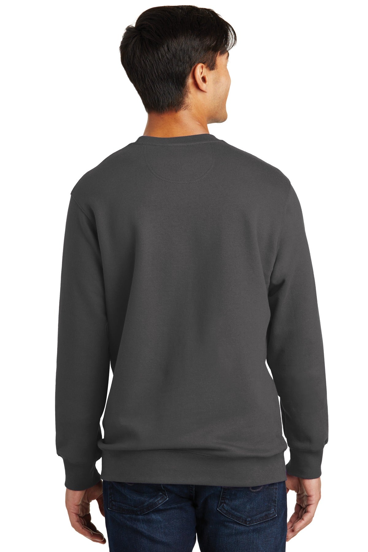 Port & Company Fan Favorite Fleece Crewneck Sweatshirt. PC850 Charcoal