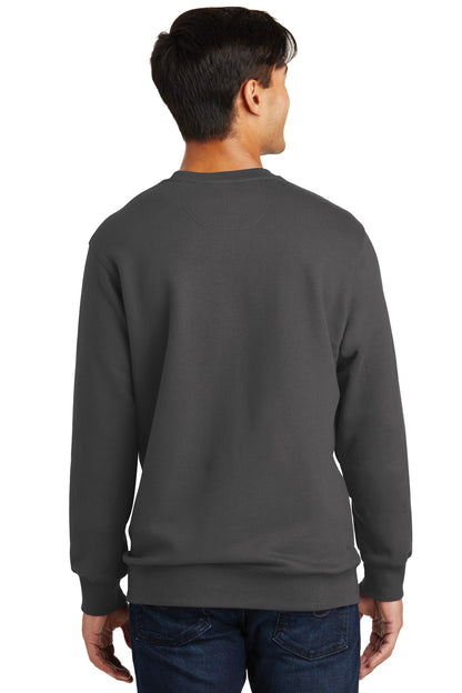 Port & Company Fan Favorite Fleece Crewneck Sweatshirt. PC850 Charcoal