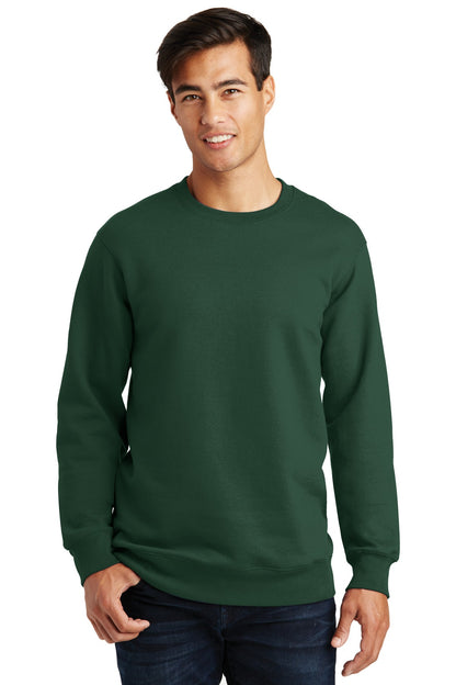 Port & Company Fan Favorite Fleece Crewneck Sweatshirt. PC850 Forest Green