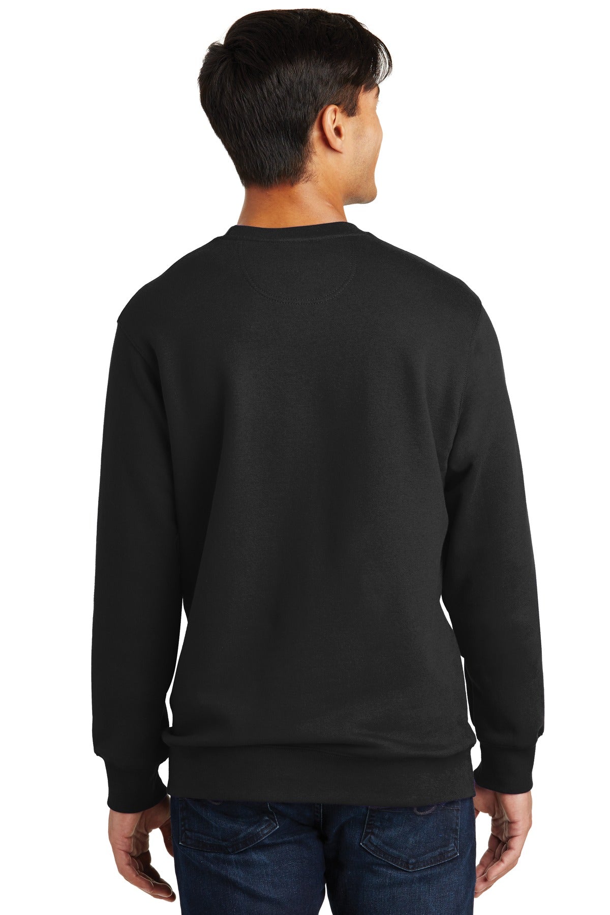 Port & Company Fan Favorite Fleece Crewneck Sweatshirt. PC850 Jet Black