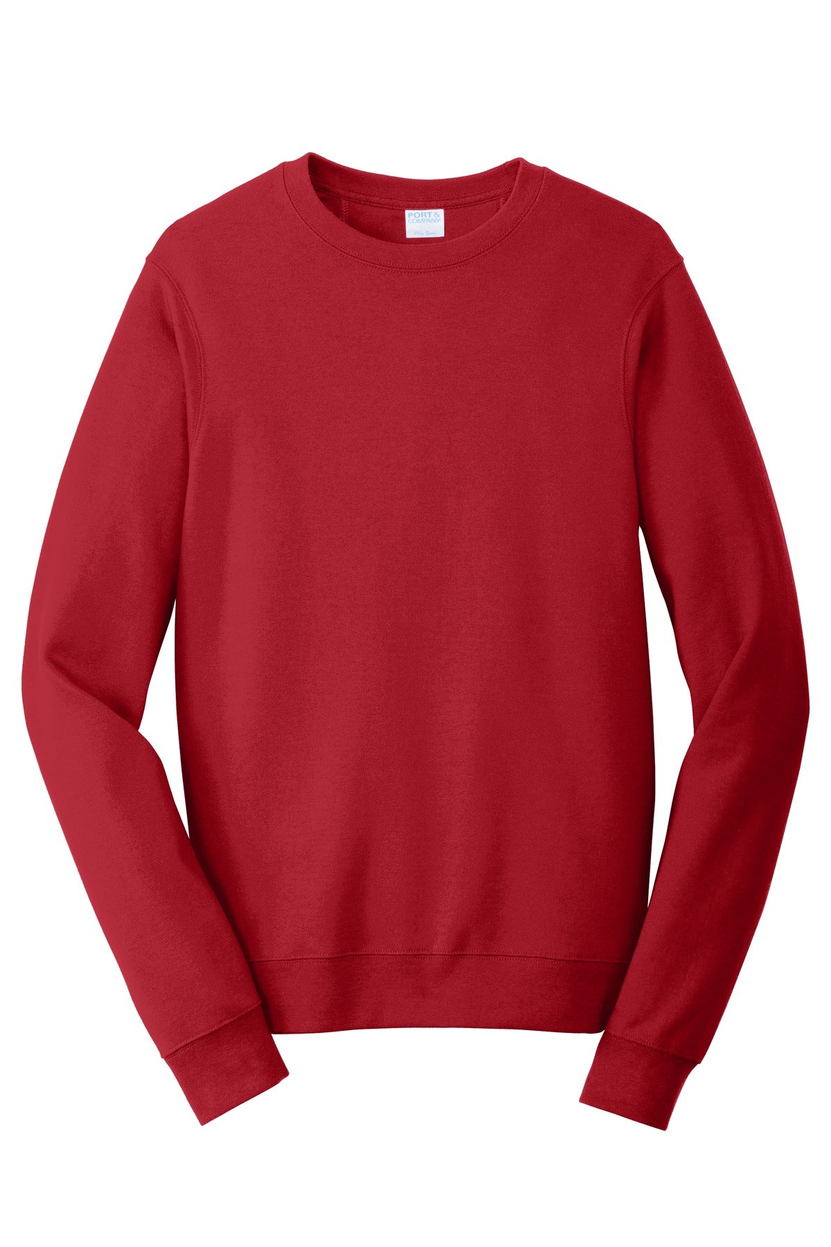 Port & Company Fan Favorite Fleece Crewneck Sweatshirt. PC850 Team Cardinal