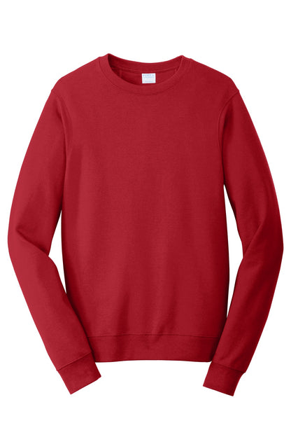 Port & Company Fan Favorite Fleece Crewneck Sweatshirt. PC850 Team Cardinal