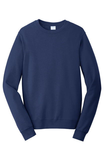 Port & Company Fan Favorite Fleece Crewneck Sweatshirt. PC850 Team Navy