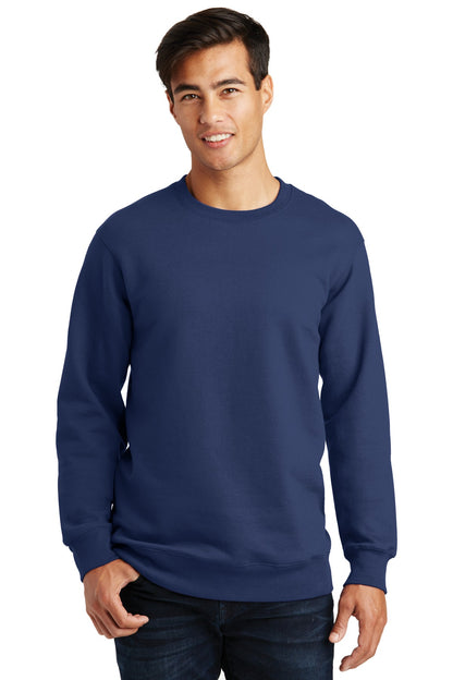 Port & Company Fan Favorite Fleece Crewneck Sweatshirt. PC850 Team Navy