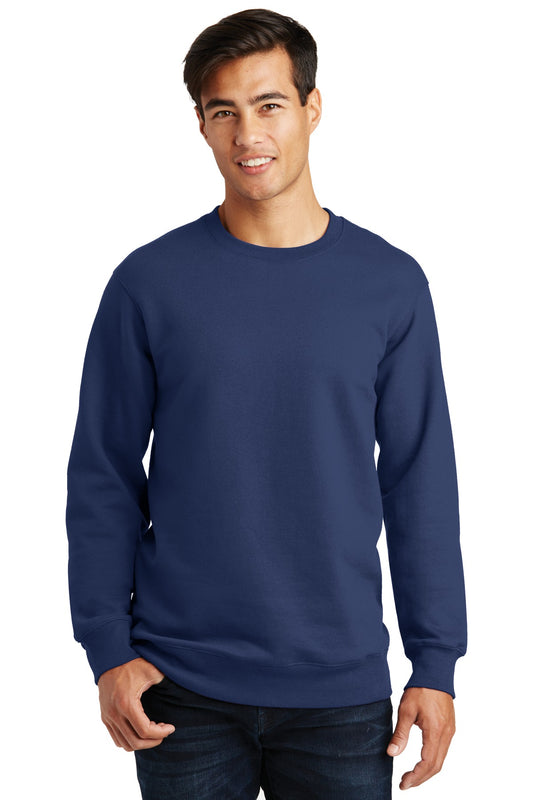 Port & Company Fan Favorite Fleece Crewneck Sweatshirt. PC850 Team Navy