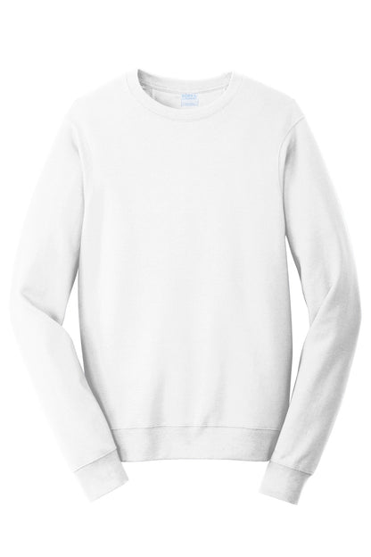 Port & Company Fan Favorite Fleece Crewneck Sweatshirt. PC850 White