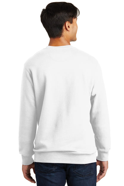 Port & Company Fan Favorite Fleece Crewneck Sweatshirt. PC850 White