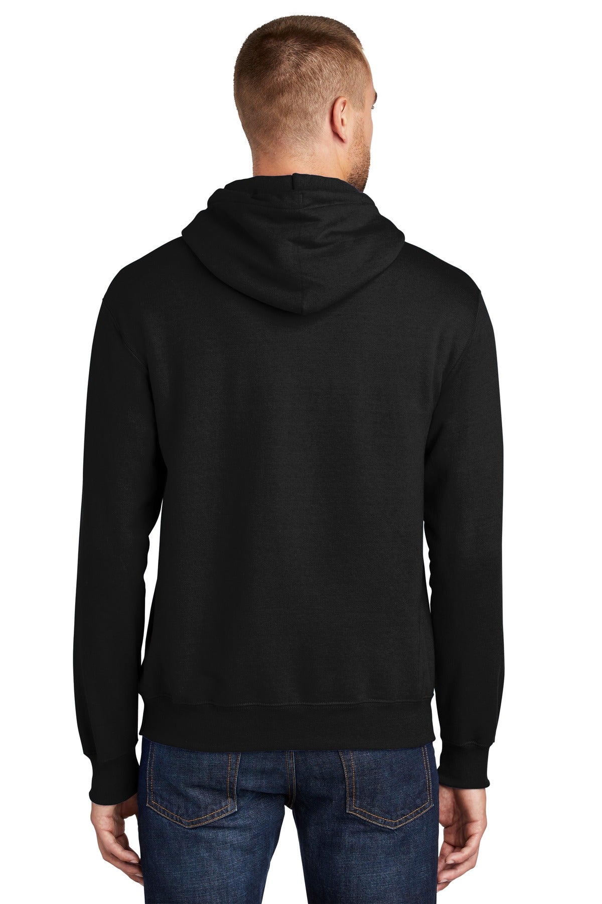 Port & Company Tall Essential Fleece Pullover Hooded Sweatshirt. PC90HT Jet Black Tall