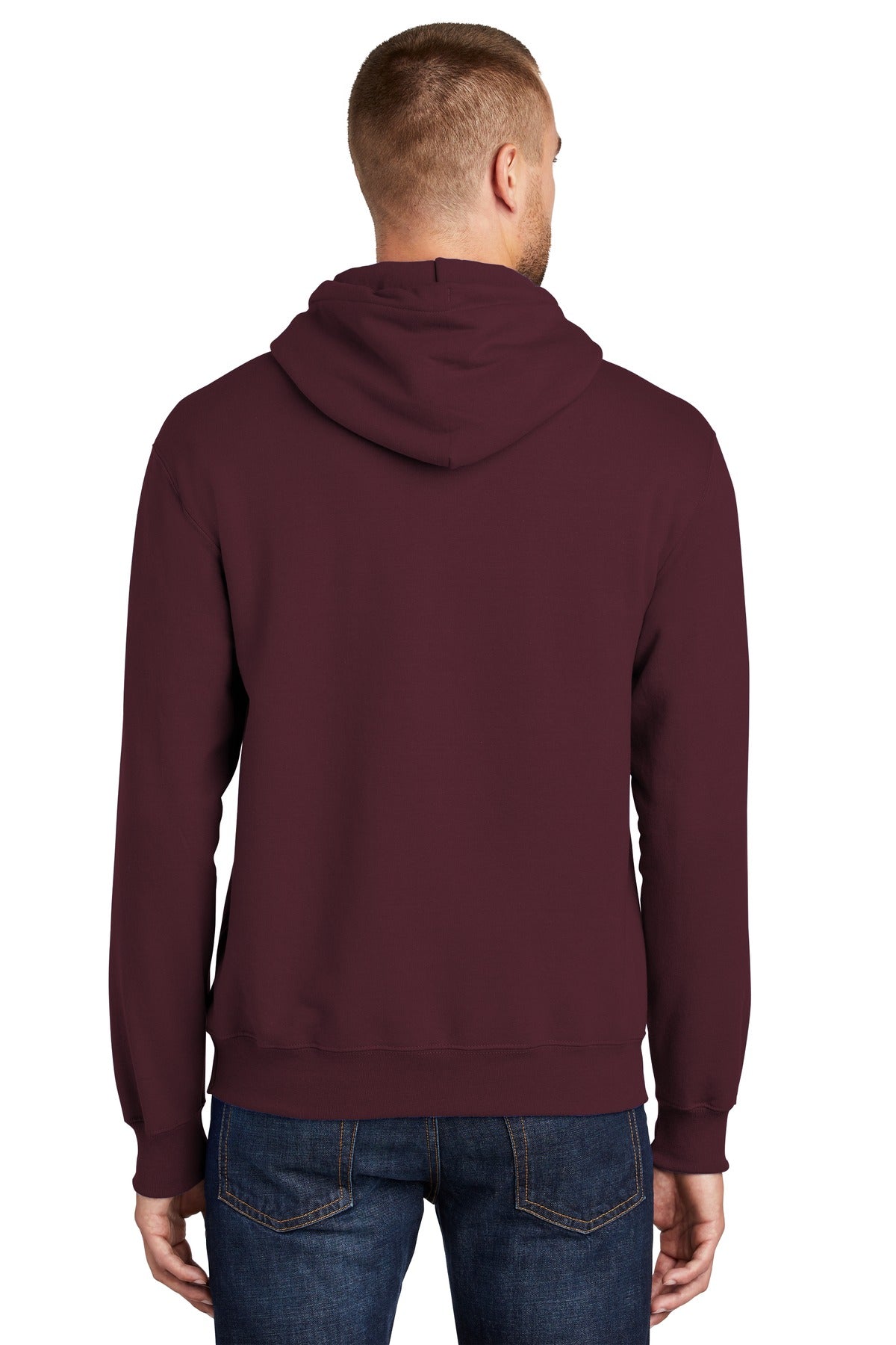 Port & Company Tall Essential Fleece Pullover Hooded Sweatshirt. PC90HT Maroon Tall