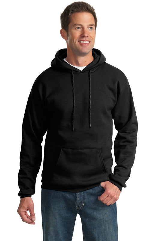 Port & Company Essential Fleece Pullover Hooded Sweatshirt.  PC90H Jet Black