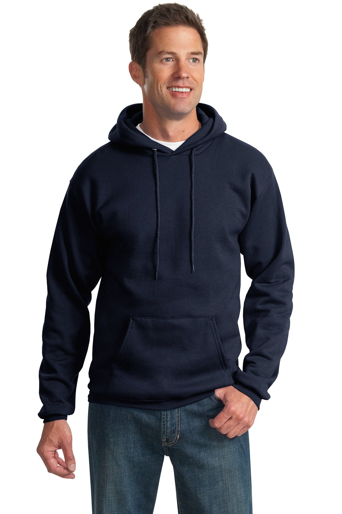 Port & Company Tall Essential Fleece Pullover Hooded Sweatshirt. PC90HT Navy Tall