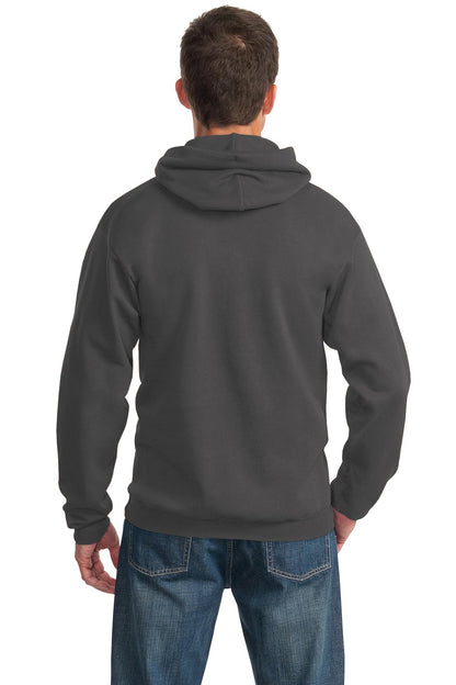 Port & Company Essential Fleece Pullover Hooded Sweatshirt.  PC90H Charcoal