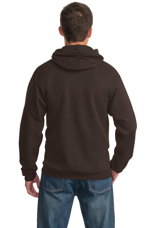 Port & Company Essential Fleece Pullover Hooded Sweatshirt.  PC90H Dark Chocolate Brown