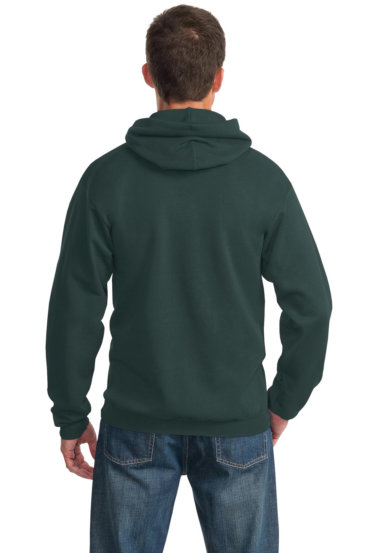 Port & Company Essential Fleece Pullover Hooded Sweatshirt.  PC90H Dark Green