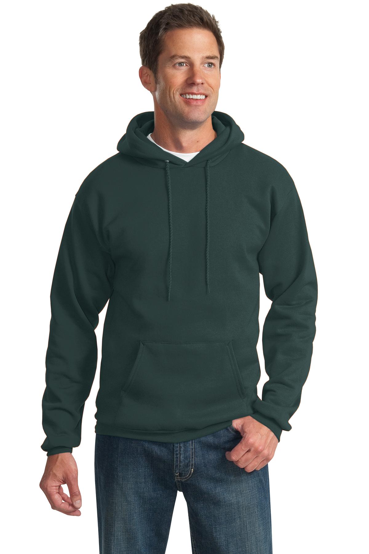 Port & Company Essential Fleece Pullover Hooded Sweatshirt.  PC90H Dark Green